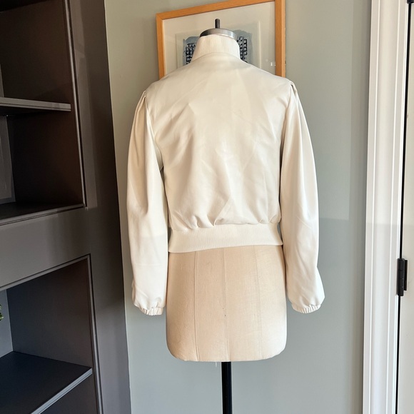 Women's White Bomber Jacket - Picture 5 of 11